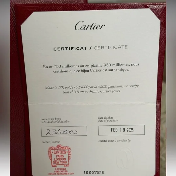 🎊SOLD🎊Authentic Cartier Ring - Picture 2 of 6